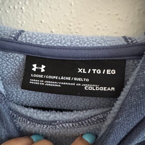 Under Armour ColdGear Blue Hoodie Size XL - Picture 3 of 4